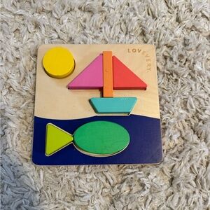 Lovevery Double Sided Wooden Sailboat Puzzle for Kids